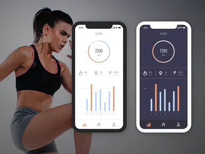 Daily UI 041: Workout Tracker 041 dailyui dailyui041 dailyuichallenge design graphics inforgraphic mobile sketch steps ui uidesign workout workout app workout tracker