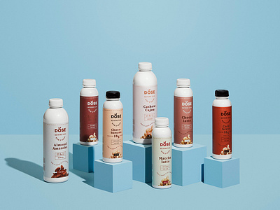 Dose Nutmilks - Packaging beverages design nutmilks packaging packaging design product photography typography