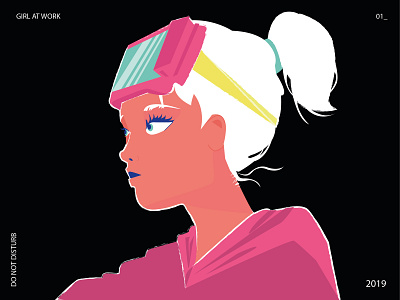 GIRL AT WORK - DO NOT DISTURB adobe illustrator adobe photoshop advertising agency branding artwork charactedesign comic art corporate design design design art digital artist editorial art explainer illustration illustration art illustrator infodesign scribing storytelling visual content