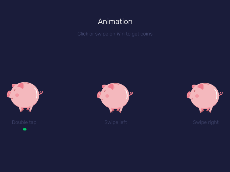 Wi Coin | Click animation app coin gif pig swipe tap