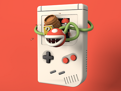 Gameboy Classics 3d c4d donkey kong gameboy mario pokemon