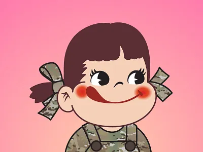 Multicam Pekochan camouflage japanese candy milky multicam pekochan vector