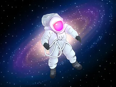 Lost in Space art astronaut galaxy illustration ipad procreate space