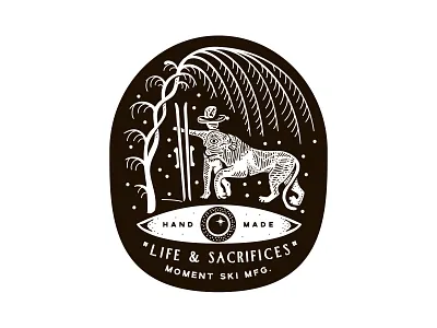Life & Sacrifices adventure branding brooklyn illustration laxalt lettering life linework lion moment mountains nevada new york city palm reno sacrifices ski skiing skis typography