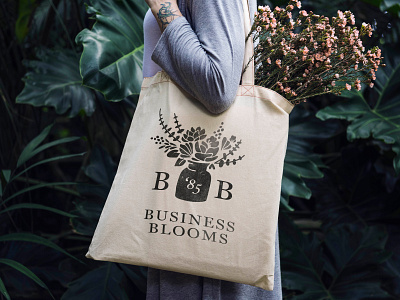 Business Blooms Brand Preview 2 brand identity brand package branding branding design design floral arrangements floral logo florist florist logo flowers logo logodesign rebrand small business logo tote bag