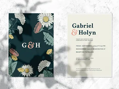 Wedding Invitation direct mail event illustration invitation print wedding