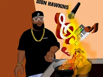 Cooking Up album art album artwork art illustration pop vector