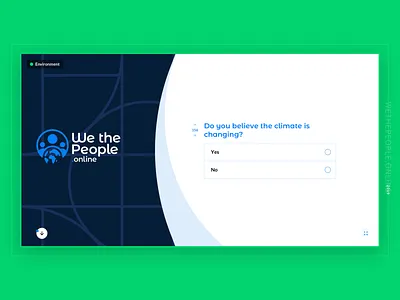 WethePeople | Pt. 2 : Poll Question activism blue clean design earth environment green news people poll polling quiz survey ui ux vote voting web