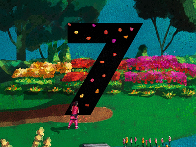 7 for climbing wall 36daysoftype artwork creative digitalart digitalillustration illustration illustrationoftheday numbers type typography