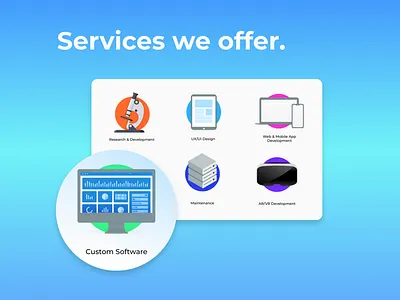 Services We Offer branding clean color concept dailyui design flat graphic illustration interface ios minimal ui ui ux userexperience ux ux ui vector web website