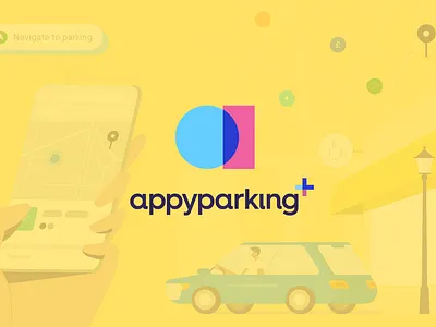 AppyParking+ (Brand) app branding design graphic design guidelines icon logo typography vector visual identity yellow