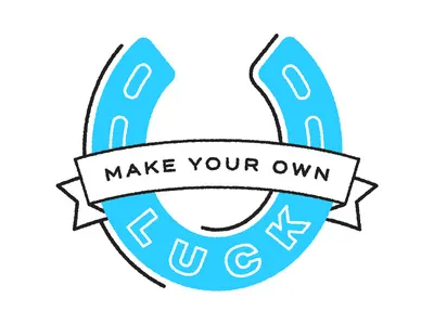 Luck horseshoe illustration luck lucky monoweight texture