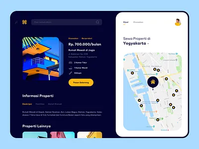 Home Finder Detail Page booking detail finder house maps product detail property renting web