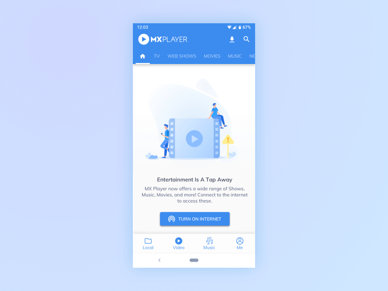 No Network Animation ui ux 动画 应用 插图 设计