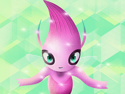 Shiny Celebi 3ds celebi crystal go illustration johto nintendo pokémon procreate shiny switch