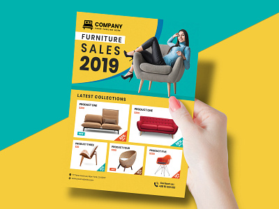 Furniture Flyer a4 flyer brochure chair design chair flyrer furniture brochure furniture flyer table flyer yellow