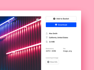 Image Info add to cart asset basket button card desktop details download image info ui ux web