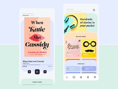 Audiobook app - concept audio audio player audiobook audiobooks music music app music player player player ui playlist