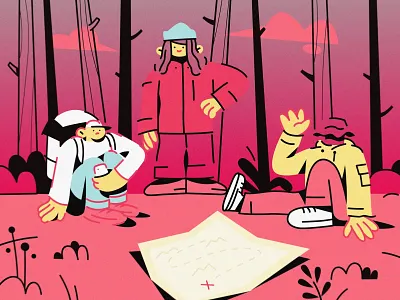 Let's go on a treasure hunt! affinity bold character character design clear fun game hand drawn illustration inspiration minimal neat play quest simple sketch treasure vector vibes zajno