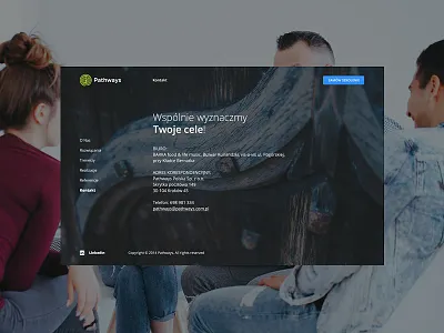 Pathways contact page coaching product ui website