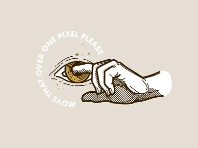 Move That Over One Pixel Please clean design graphic design growth halftone illustration line line art skills