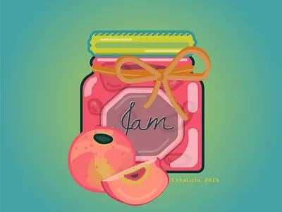 Peach Jam cute design food graphic design illustration jam logo melbourne peach summer vector