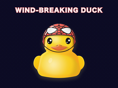 WIND-BREAKING DUCK 2019 breaking color duck illustration sketch spider man toy ui wind yellow