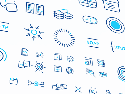 Icon Set - ForePaas data icon icon set iconography icons identity linear