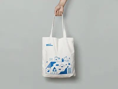 Shopping bag for Sam Solutions bag cotton eco everyday graphic natural organic print shopper shopping shopping bag vector