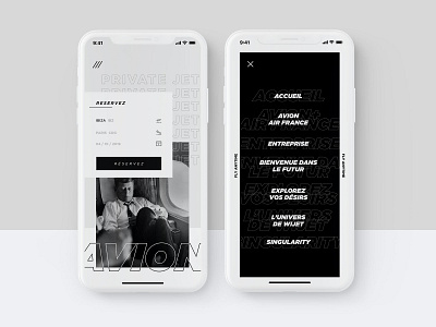 My 100th post (repost) aab app apple art art direction black and white iphonex mobile plane private reservation ui
