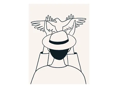 Nowhere Near back bird flying free hat holding nowhere