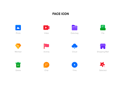 Face Icon ui 品牌 商标 图标 布尔运算 设计