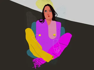 01_05 art character chill female horizon human illustration legs relax skyline woman