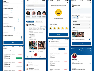Employees On The Platform Give The Feedback Request For Feedbac app app design company profile conceptual design details diamond app feedback icon iconography illustration meaningful minimal request feedbak survay typography ui uiux vector