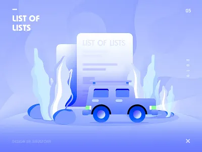 list car clean design illustration ios ui