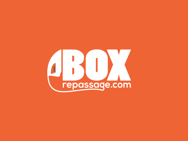 Logo Design for Box Repassage animation branding branding design clean design flat graphic graphic design icon illustrator logo logo animation logo design logo motion minimal motion motion type