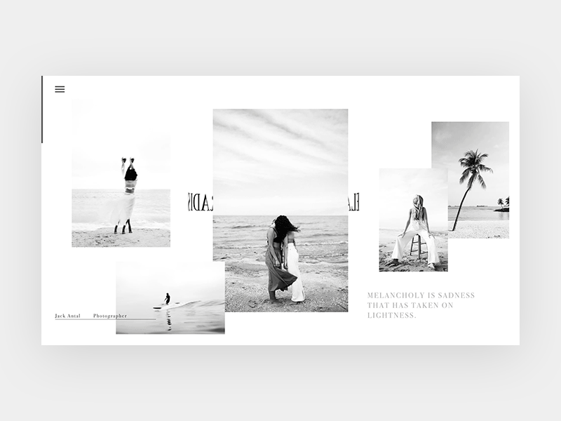 Melancholic Paradise after effects animation black and white blackandwhite layout melancholy motion simple