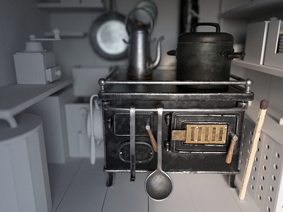 Flora Pantry 3d octane visualization zbrush