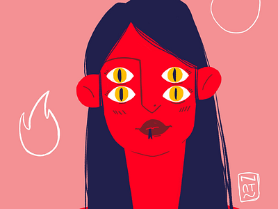 Demon demon girl hell portrait