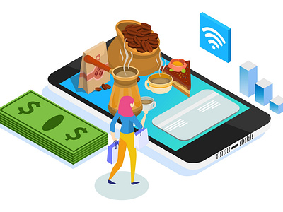 Lomba Balap Karung 3d branding illustration isometric ui vector