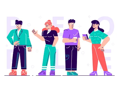 Characters boy business business people character design employee female flat girl human illustration job male man manager people phone team vector woman