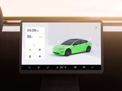 Tesla Explorations 3d android app auto blender car carplay dashboard ev infotainment interaction ui