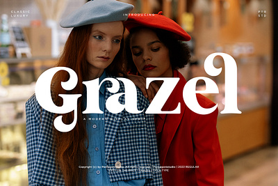 Grazel | Modern Display Serif beauty canva classic classy decorative fancy fashion feminine font jewelry luxury magazine modern retro serif stylish trend trendy typeface vintage