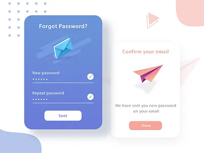 Confirmation confirm confirmation dailyui design flat illustration minimal password ui