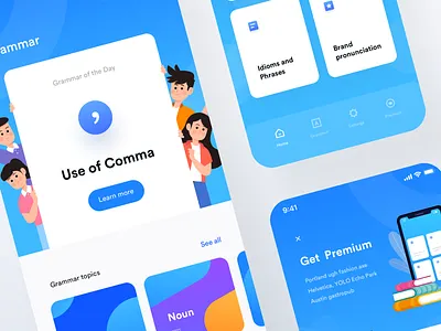 Language learning app brand pronounciation dictionary app english to arabic english to marathi english to spanish grammar app grammar ui ios app language app language course learn language learn phrase learning app minimal ui offline dictionary premium page synonyms