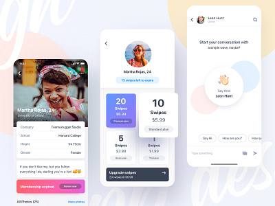 Enclave chat chat app chatting dating dating app dating website datingapp dribbble best shot enclave plan page plants profile social social app social network swipe uinugget