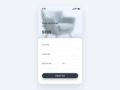 Credit Card Checkout ui