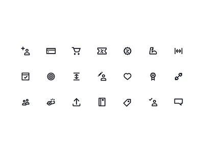 Workout icons app application badge bold discount dumbbell goal icon icon design icon set iconography interface mobile muscle price reward shop training web workout