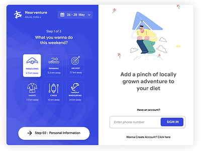 DailyUI 01 : Landing page design adventure adventures daily 100 challenge daily ui dailyui uidesign uiux uxdesign