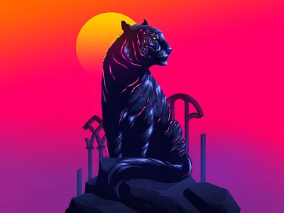 Spirit Animal 1980s art design illustration illustrator outrun photoshop retro retrowave signalnoise synthwave vaporwave